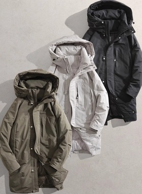 2025冬新男装保暖日系白鹅绒外套8629连帽轻便袄子CG中长款羽绒服