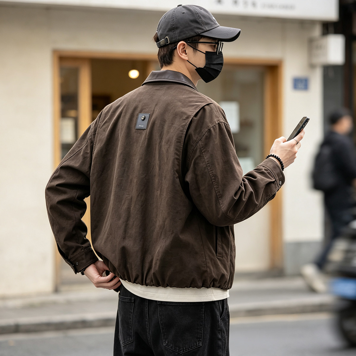 美式复古翻领工装夹克男宽松2616SL多口袋老钱风松弛休闲外套秋季
