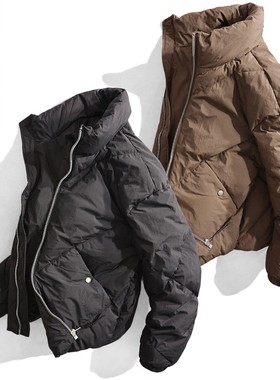 断码特价冬男保暖日系鸭绒外套立领轻便袄子81008雅痞简单羽绒服