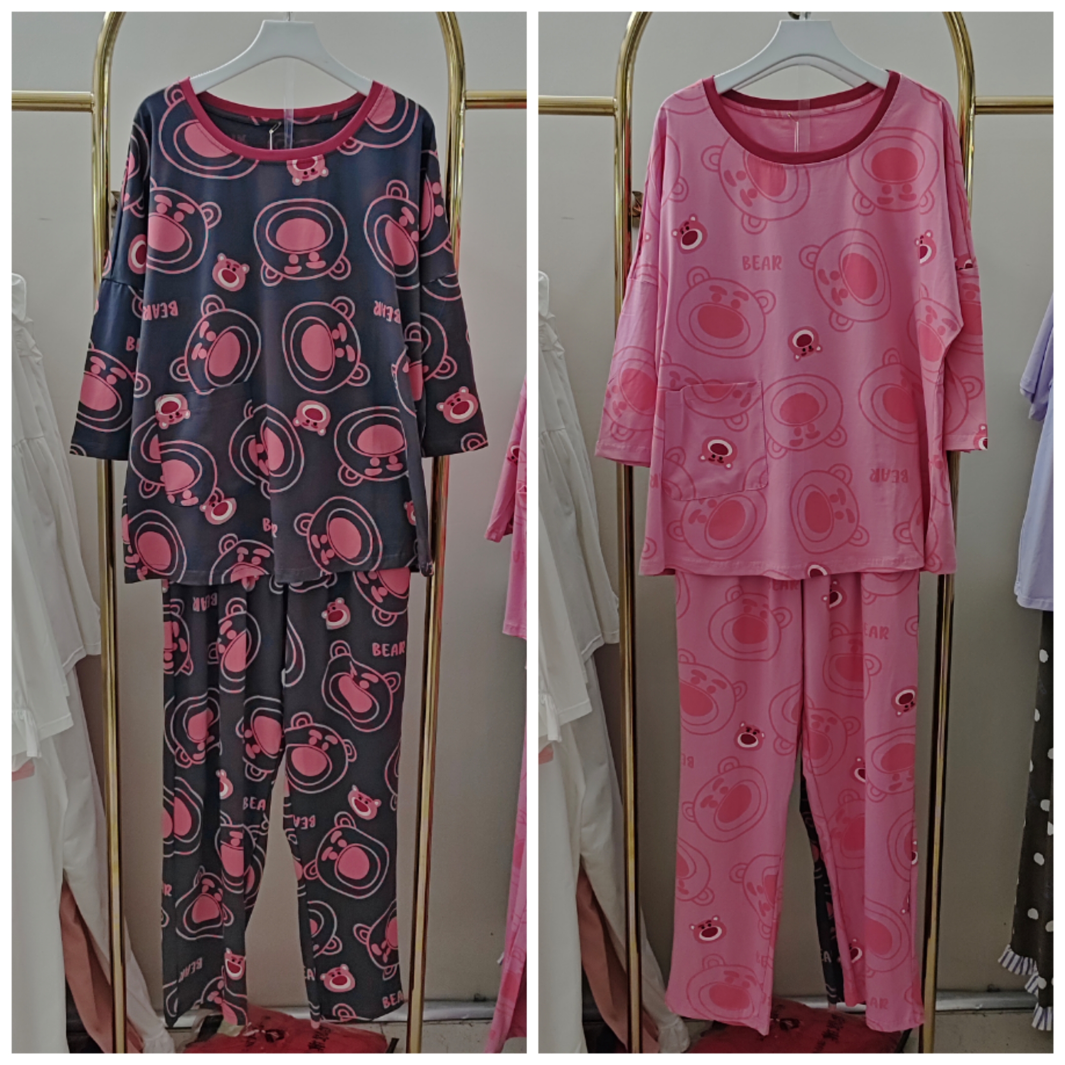 2024秋冬新款大码纯棉卡通韩版休闲家居服套装加肥舒适透气睡衣