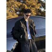 夹克男女春季 PLTH美式 复古工装 做旧宽松cleanfit潮牌坑条水洗外套