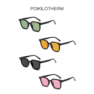 PLTH 小框男女防紫外线嘻哈蹦迪太阳镜 复古墨镜潮流明星同款