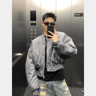 PLTH*美式街头短款飞行员夹克boomber男女春款棒球服机车棉衣外套