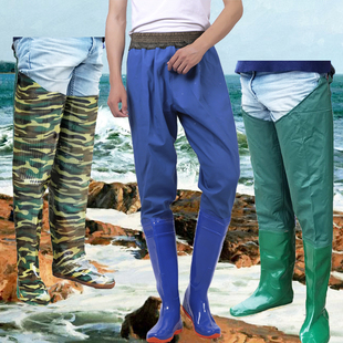 插秧加厚软底专用水鞋男女耐磨过膝齐腰水裤下田雨鞋捕鱼高筒防水