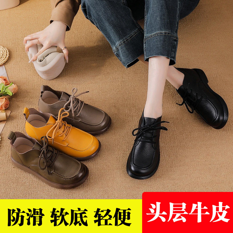 头层牛皮短靴真皮女鞋2025新时装靴