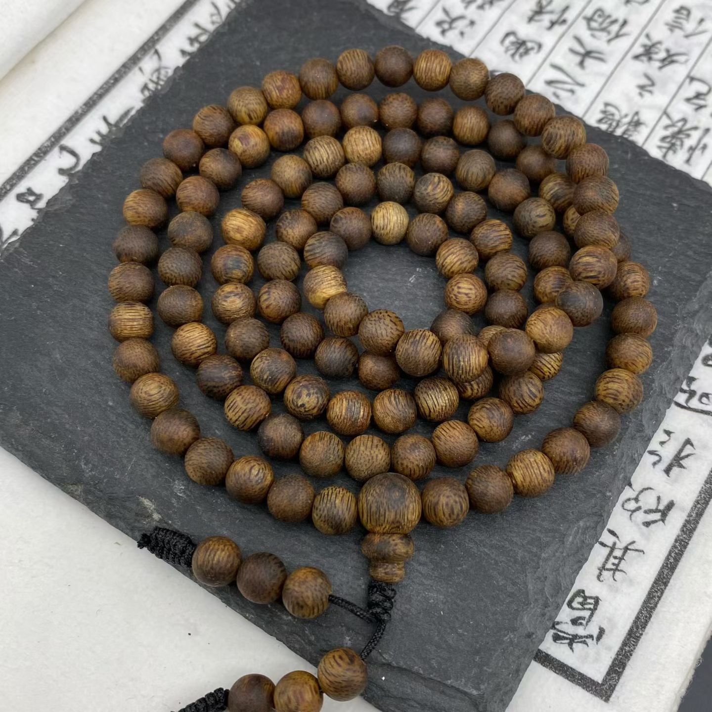 天然沉香老白棋软油沉香手串保真老料高油脂原木佛珠念珠情侣款项