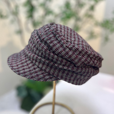 【花田之下】独家设计师款-紫调格子帽子合集