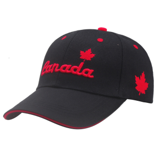 CANADA加拿大棒球帽枫叶纯棉帽子棒球帽鸭舌帽遮阳帽男女立体刺绣