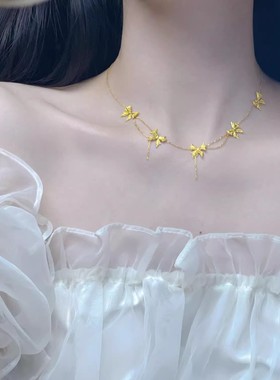 蝴蝶项链女漫天飞舞锁骨链