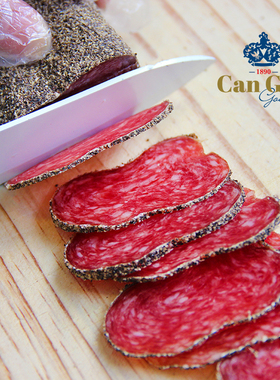 西班牙进口美食萨拉米户外零食开袋切片即食香肠salami配红酒披萨