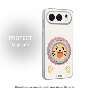 开心狮子适用于荣耀500手机壳新款400Pro卡通磁吸支架300ultra礼品高级200Pro全包女款防摔保护套