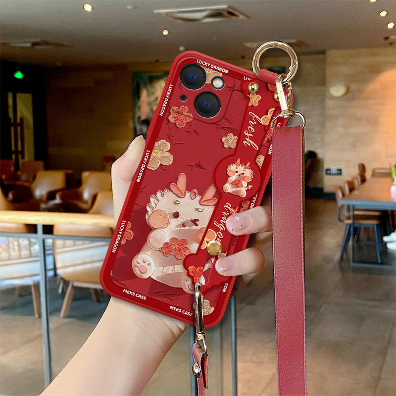 苹果15pro油画兔子硅胶手机壳