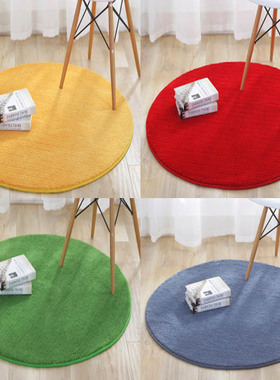 金黄色圆形地毯电脑转椅吊篮红色防滑地垫草坪绿色防滑瑜伽坐垫