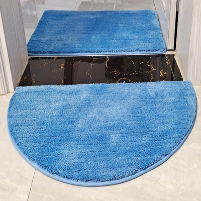 天蓝色半圆形卧室门厅吸水地垫