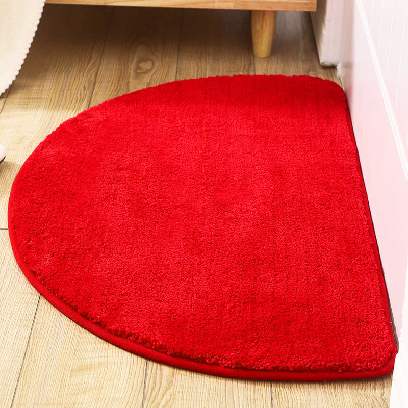 家用大红色半圆形进门地垫门垫卧室防滑地毯脚垫可以机洗水洗垫子,居家布艺,家用脚垫,淘宝优惠券,粉丝福利购,淘宝优惠卷