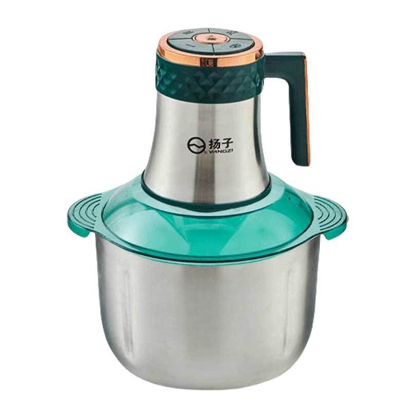 X双盆扬子5升5档家用绞肉机多用途料理机绞肉拌蒜绞馅新款和面机