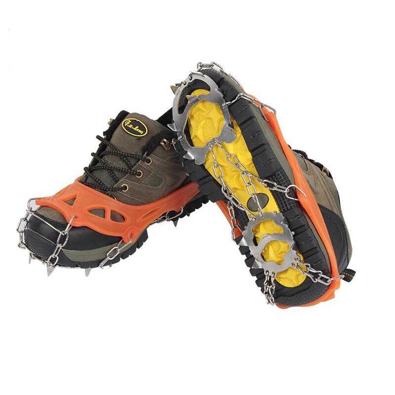 户外用品冰爪防滑鞋套登山鞋钉链 雪地防滑鞋套防滑链 加强款