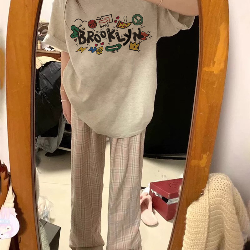 A colorful life 260克重磅纯棉！男女情侣宽松设计感小众短袖t恤