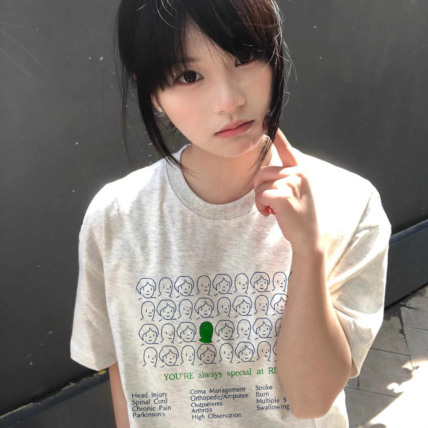 Special in the crowd 嘻哈小众设计感男女情侣款短袖T恤百搭上衣