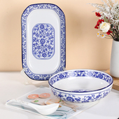 3件套餐具套装 家用陶瓷汤碗大碗鱼盘大汤勺水煮鱼碗釉下彩