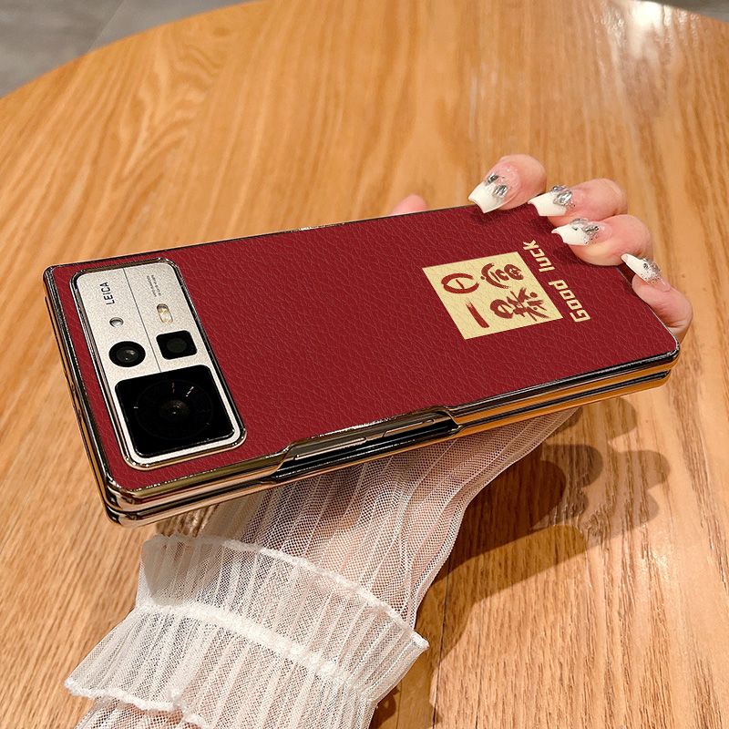 适用小米mix fold4手机壳mix fold3新款fold2折叠屏超薄电镀翻盖