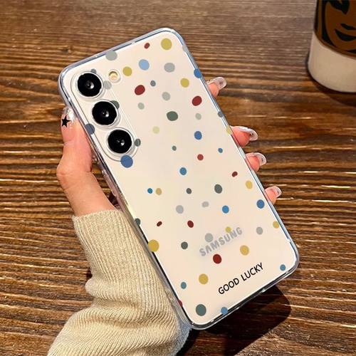 幸运波点适用三星s24Ultra手机壳s25透明Note20软s22/s21/s23简约防摔
