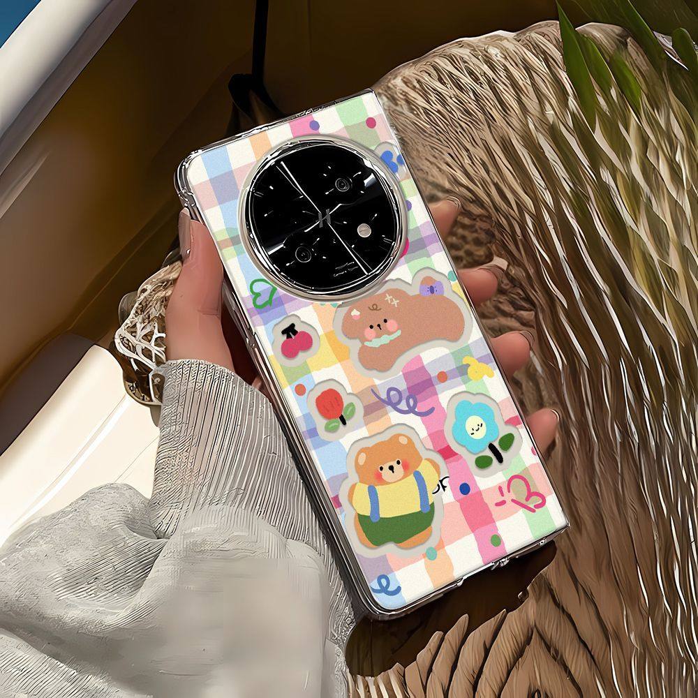 花花小熊适用OPPOFINDN5/N3/N2折叠VIVOXFold3华为MATEX6手机壳