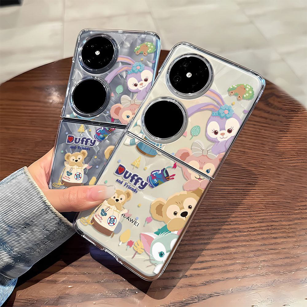 适用华为pocket2手机壳可爱达菲新款三星ZFLIP6折叠屏pocketS透明