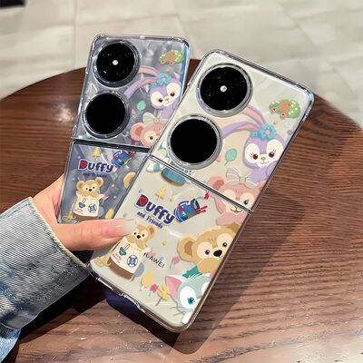 适用华为pocket2手机壳可爱达菲新款三星ZFLIP6折叠屏pocketS透明