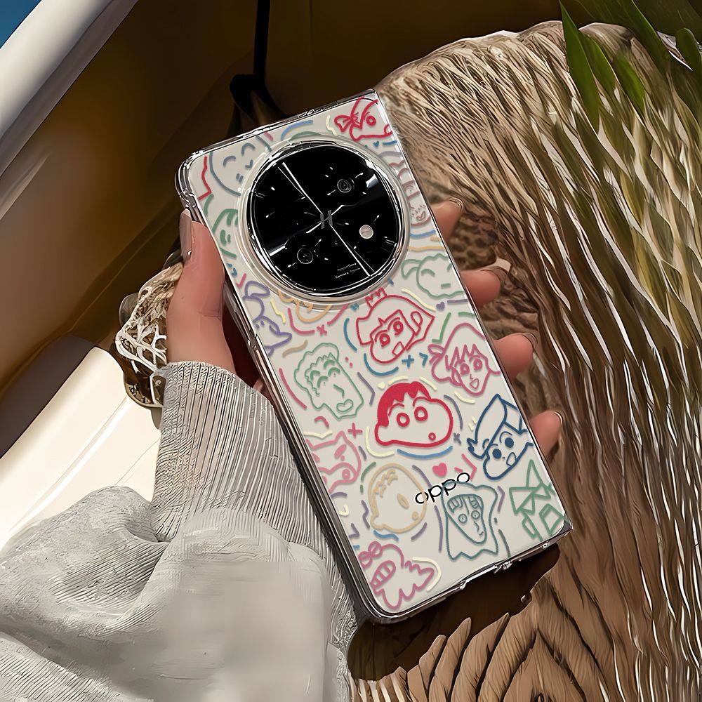 线条小新适用OPPOFINDN5/N3/N2折叠屏VIVOXFold3华为MATEX3手机壳