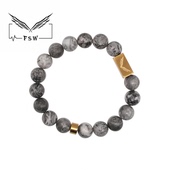 Foresky 百搭简约风小众个性 Wing魔力毕加索石男手链韩版 潮男个性