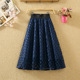 蕾丝纯色中长款 半身裙女高腰百搭显瘦A字蓬蓬裙 半身裙2026中长款