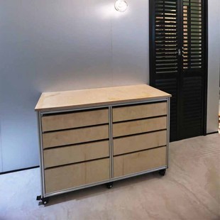 北欧简约斗柜家用卧室收纳柜客厅靠墙可移动边柜入户玄关置物柜