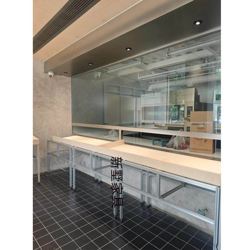 铝型材展示柜海洋板饰品柜精品店中岛架定制图书馆书报架宣传展架