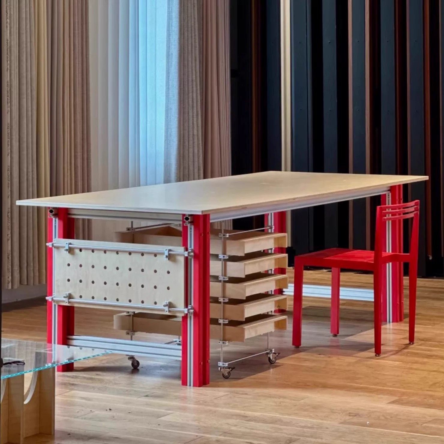 现代简约海洋板桌子公司员工电脑桌职员办公桌书桌写字台设计长桌