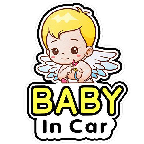 2 pieces baby in car stickers sign and decal for kids boy  b