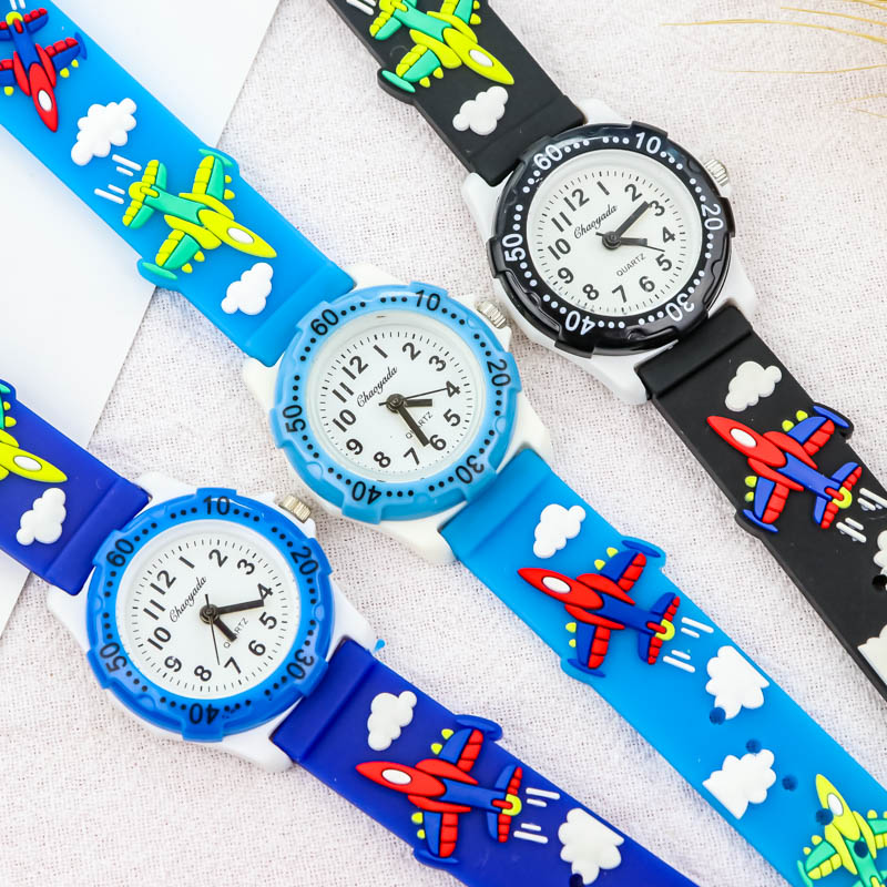 3d战斗机儿童防水电子表