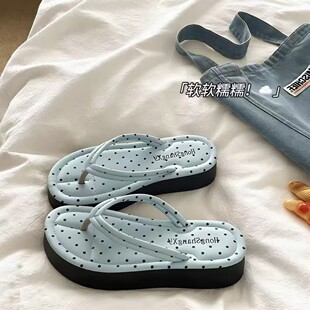 2026新款韩系厚底人字拖女夏季外穿休闲舒适防滑沙滩夹趾拖鞋可爱