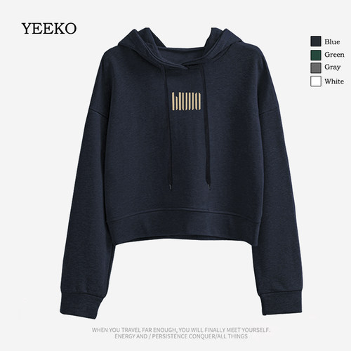 310克重磅纯棉宽松藏蓝短款卫衣