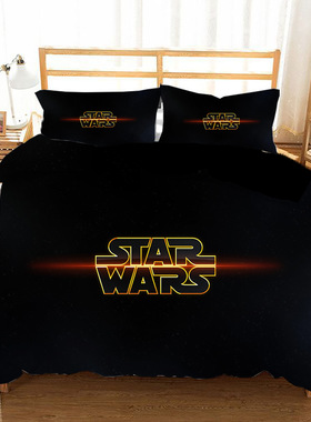星球大战床单被套四件套1.5m双人床上用品starwars三件套星际周边