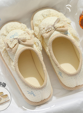 月子鞋夏春秋薄款34月份室内家居防滑透气孕妇产妇保暖包跟棉拖鞋