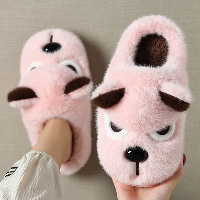 卡通小狗棉拖鞋女士冬季2025新款