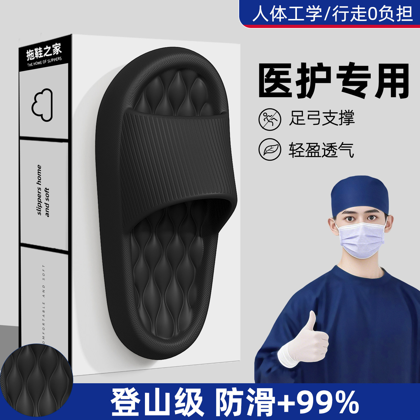 医用手术拖鞋男士2026新款室内家居防滑防臭eva厚底凉拖男款夏天