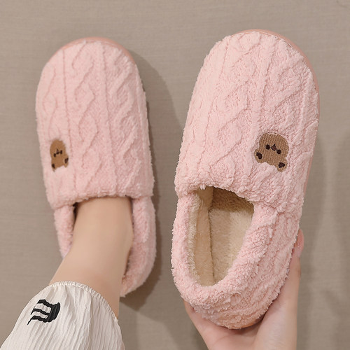 踩屎感棉拖鞋女秋冬季孕妇月子鞋