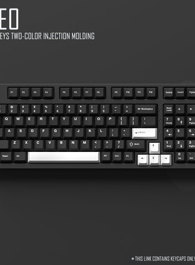 无铭诚品 Oreo黑白奥利奥原厂双色注塑183键帽PBT+ABS经典配色