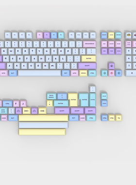 无铭诚品 DSA茶杯猫Teacap cat144键机械键盘键帽PBT热升华大全套