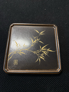 江西省高级工艺美术师王钢手绘釉上彩竹子陶瓷盖置