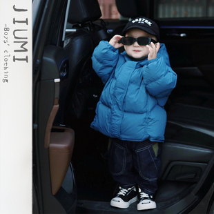 男童三防蓄热羽绒服冬季 儿童保暖面包服男宝宝白鸭绒外套 2025新款