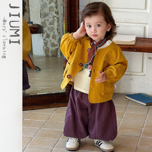 JIUMI男宝宝春季新款韩版三件套