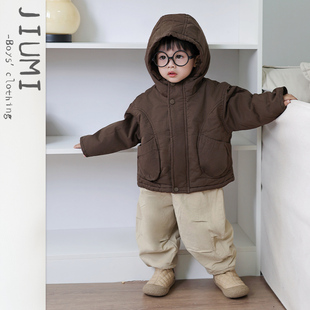 男宝宝洋气棉服冬装 儿童冬季 套装 宽松休闲裤 加厚棉衣外套男童韩版